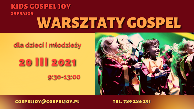 Zapisy na Warsztaty Gospel z KIDS Gospel Joy