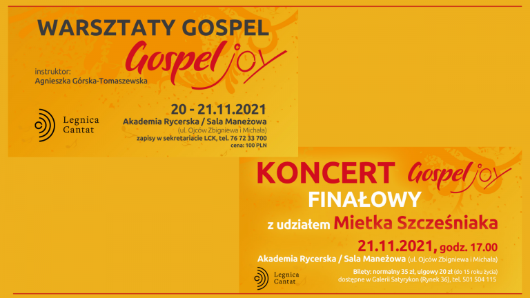 Warsztaty Gospel w Legnicy 20-21.11.2021